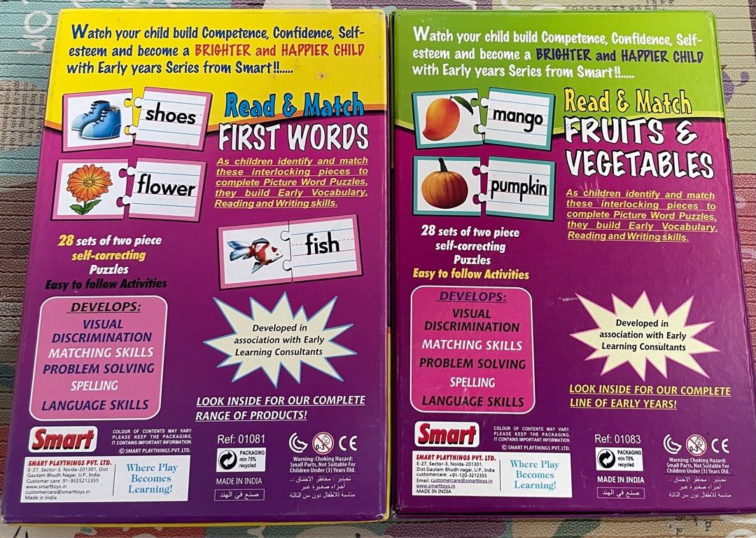 Read & Match puzzles, Hobbies & Toys, Toys & Games on Carousell