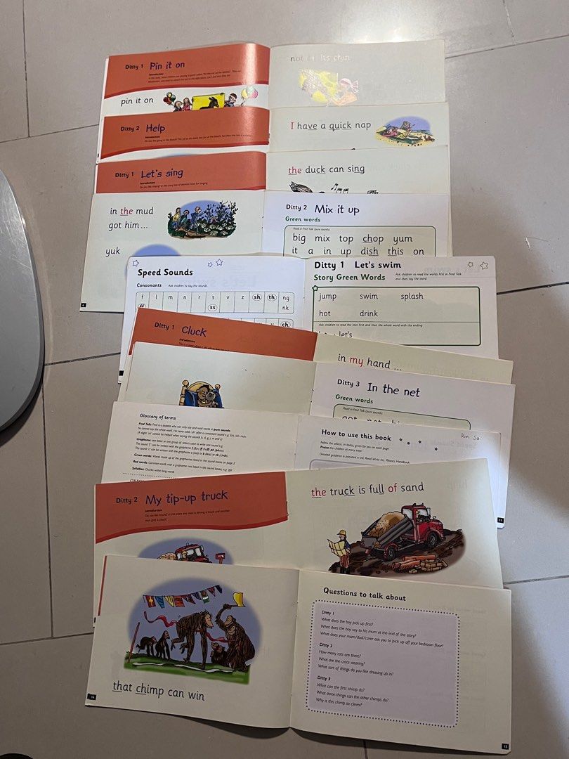 Read Write Inc Phonic (Red Ditty Book 1 to 10), 興趣及遊戲, 書本 & 文具, 小說