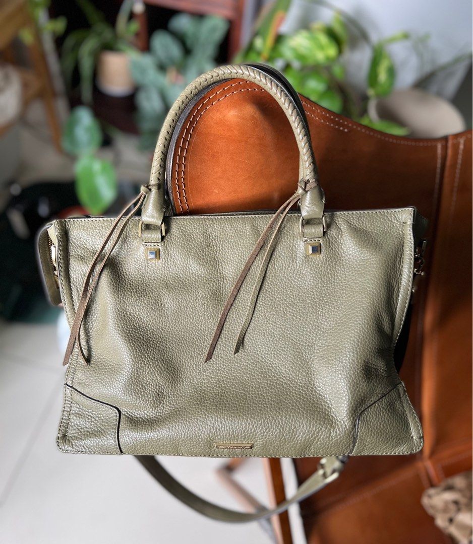 Rebecca minkoff regan leather satchel on sale