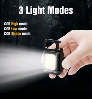 Rechargeable powerful LED Super bright Flash Light Pocket Clip with Hook Muti-function Portable Flashlight Pocket Work Light Outdoor Camping Fishing Climbing Lantern COB LED Mini Portable Keychain Lamp Type-C USB Rechargeable Torch Waterproof