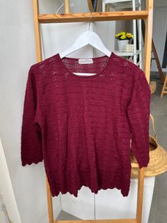Red Maroon Sweater