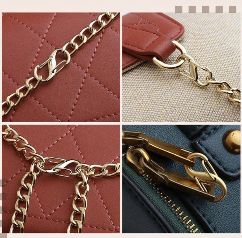 S Shape Handbag Chain Strap Metal Buckle Adjustable Shortening