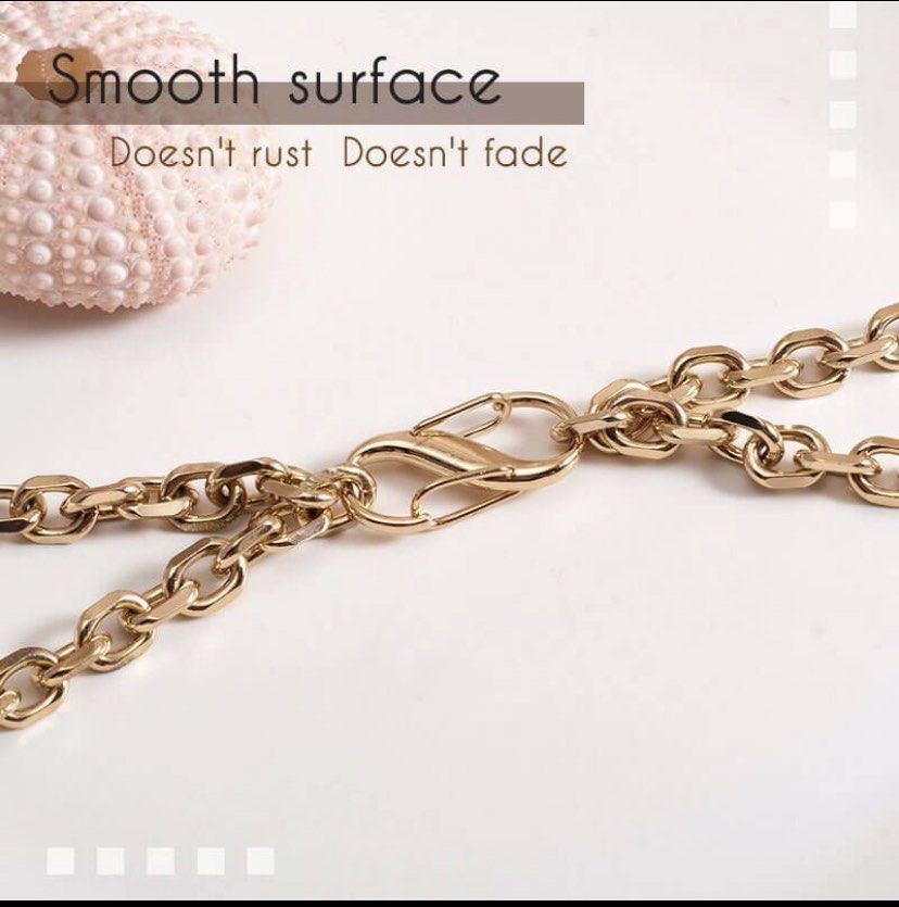 2Pcs Adjustable Metal Buckle Clip Handbag Chain Strap Length