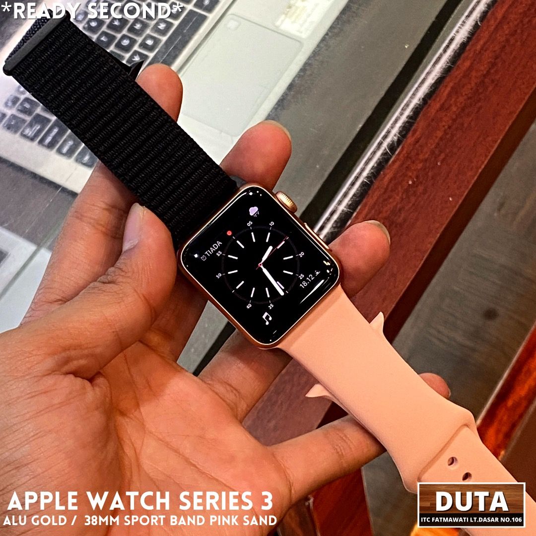 SECOND Apple Watch Series 3 38MM Gold Sport Band Pink Sand TERMURAH