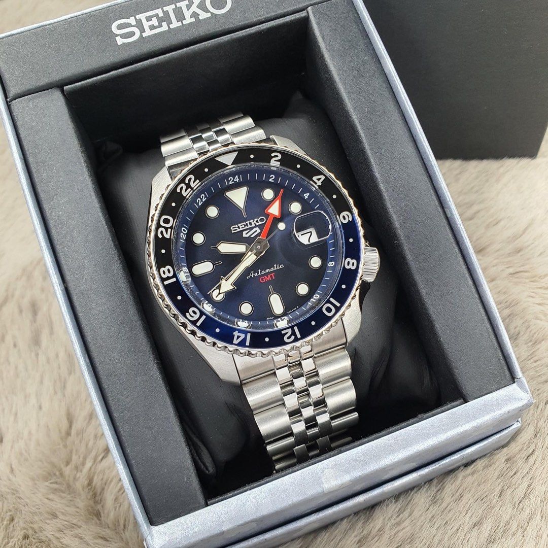 Seiko 5 sports gmt blueberry, Men's Fashion, Watches & Accessories ...