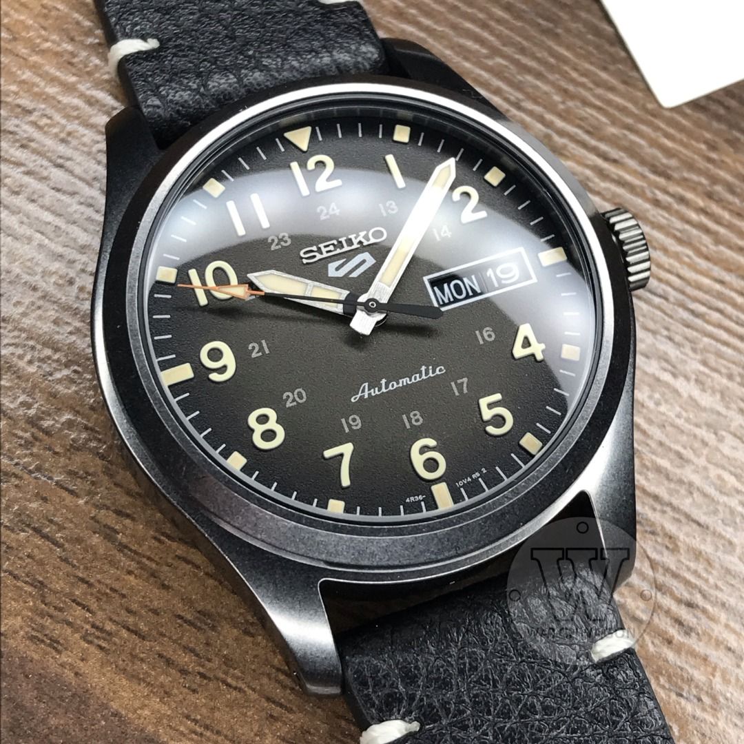 🔥🔥Seiko 5 Sports SRPG41K1 Automatic Gents Field Watch Black Case Brownish  Black Dial Black Leather Strap Case Width , Men's Fashion, Watches &  Accessories, Watches on Carousell