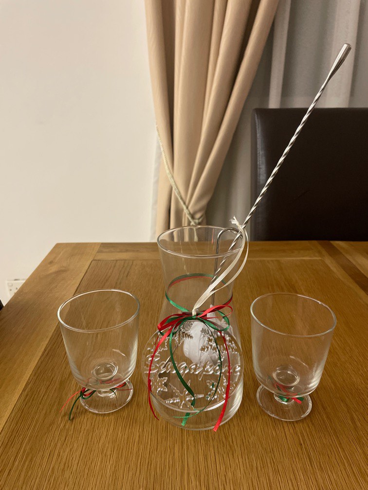 Singapore sling glass set, Furniture & Home Living, Kitchenware