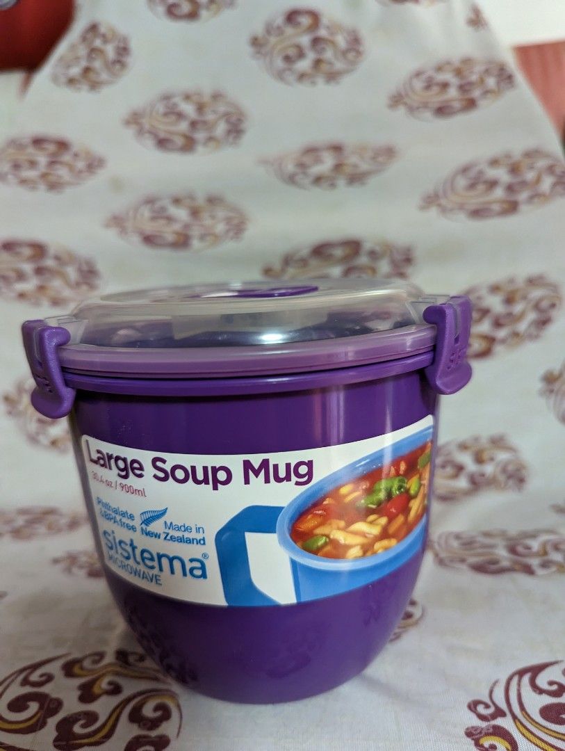 New sistema large soup mug 900ml, , , - Carousell