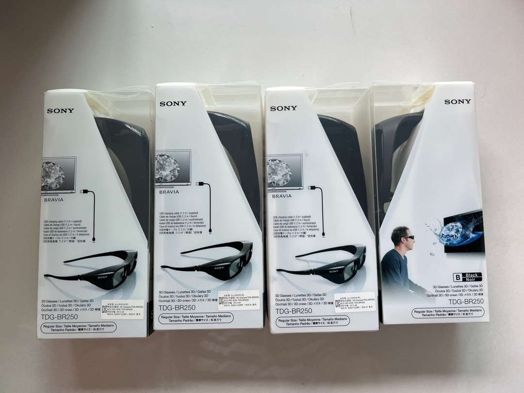 4 x Sony 3D Glasses, TV & Home Appliances, TV & Entertainment, TV Parts