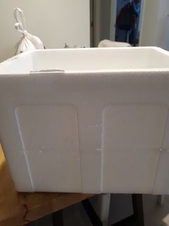 Styrofoam box with ice bags