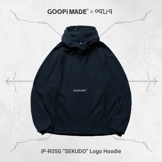 (Sz1) Goopimade iP-R05G “SEKUDO” Logo Hoodie - Navy