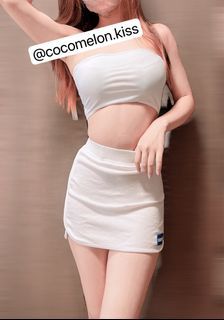 Tube top and skirt set
