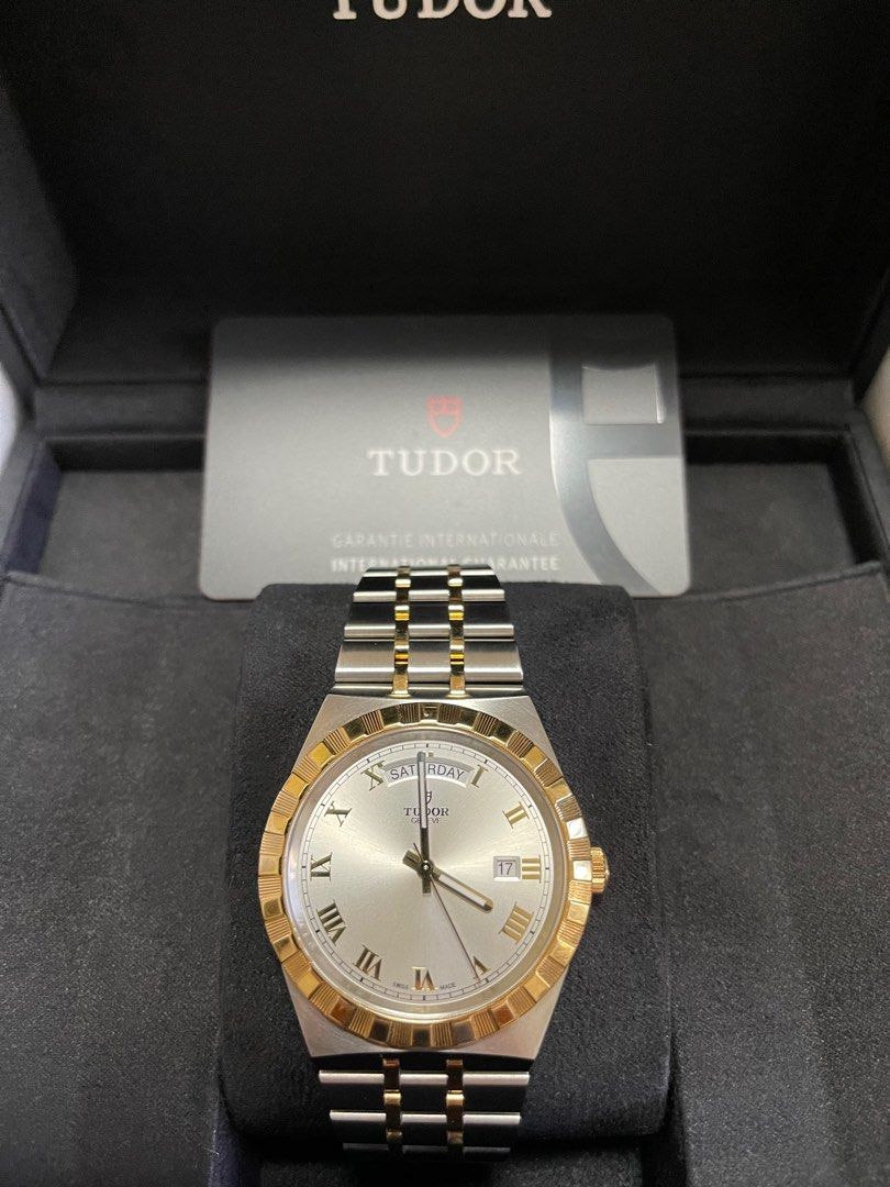 Tudor Royal Date (Category: Luxury Watches) located in Makati City. Submitted by rexbonyad (Listing ID 1208108687, Image 1). Description: Tudor Royal Date Two tone yellow gold 41mm bezel Automatic Like new.