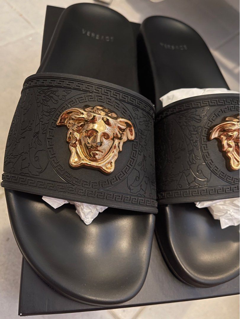 Versace Slides (RARE SIZE), Luxury, Sneakers & Footwear on Carousell