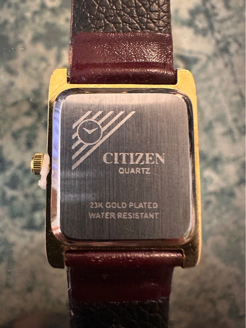 Citizen quartz 23k gold plated water resistant outlet