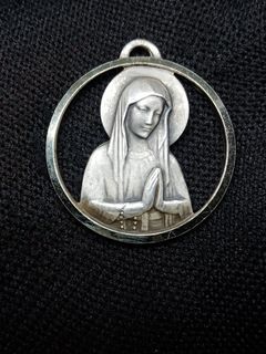 Vintage Cut Out Virgin Mary Pendant