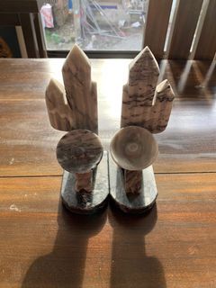 Vintage onyx marble bookends bought in Mexico