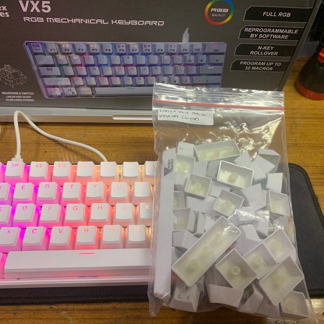 Vortex VX5 Mechanical keyboard + pudding keycaps FULLSET NORMAL