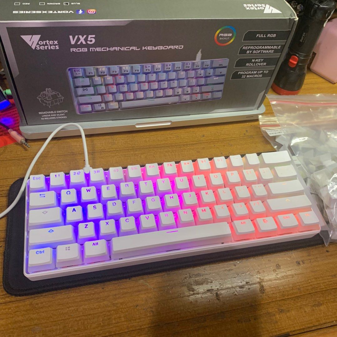 Vortex VX5 Mechanical keyboard + pudding keycaps FULLSET NORMAL
