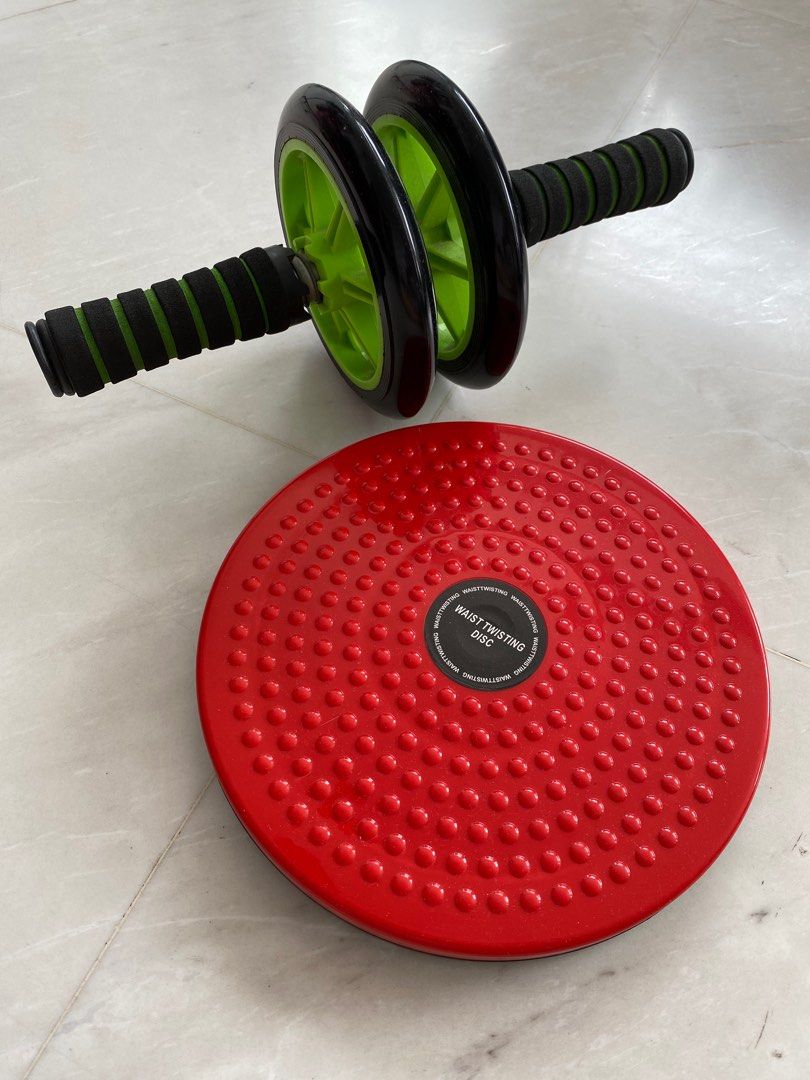 Waist Twisting Disc & Ab Exercise Wheel, Sports Equipment, Exercise