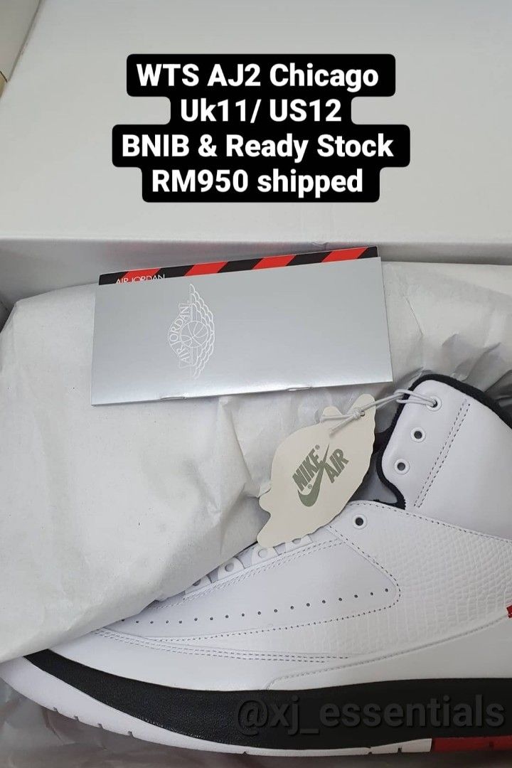 WTS Air Jordan 2 Chicago UK11 US 12 Men s Fashion Footwear