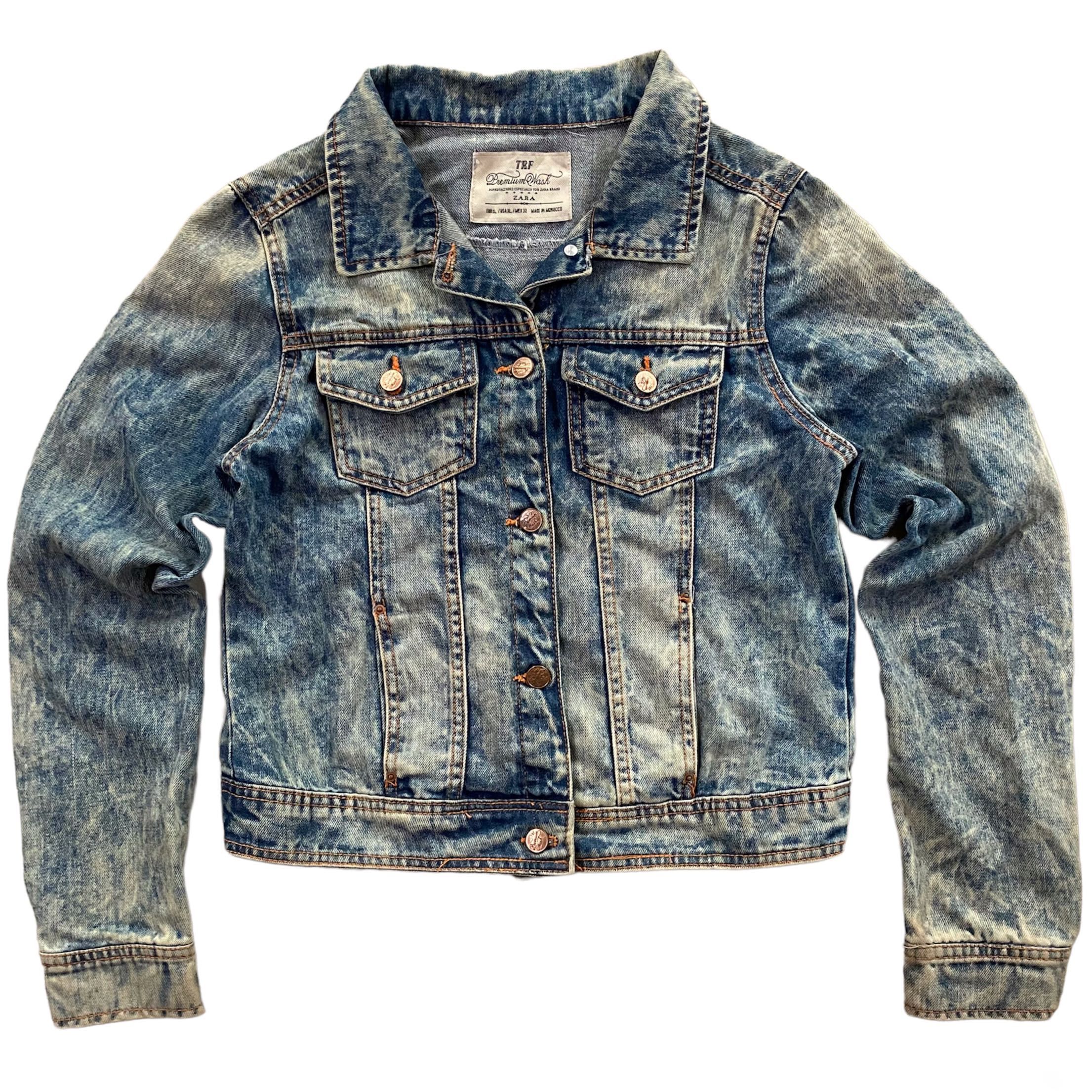 Zara acid wash denim jacket cheap