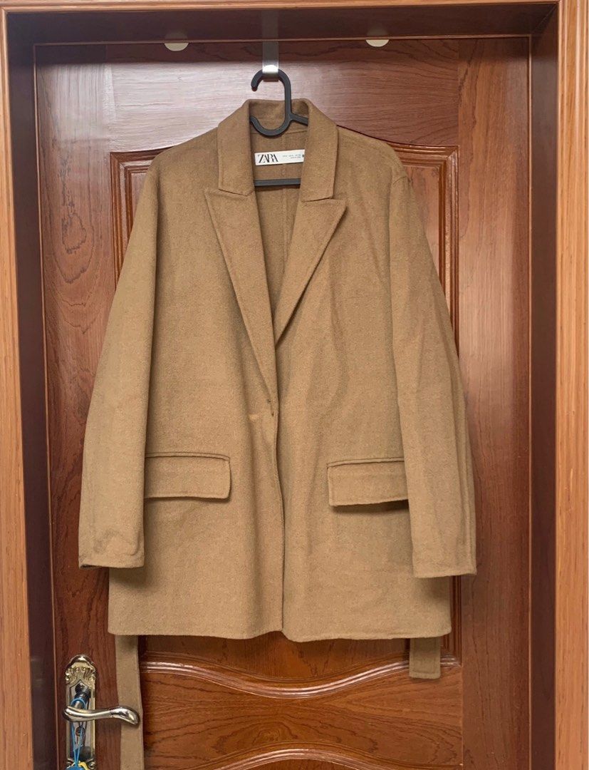 Zara camel wool coat new arrivals