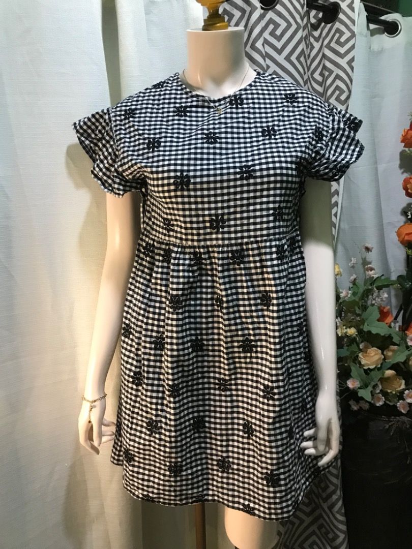 Zara gingham dress, Women's Fashion, Dresses & Sets, Dresses on Carousell