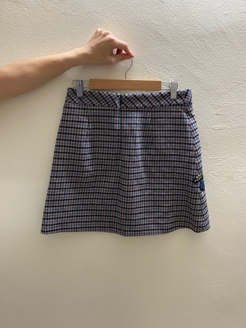 Short plaid cheap skirt zara