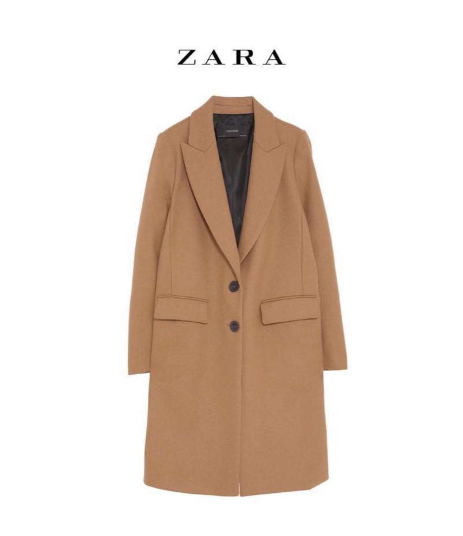 Zara camel new arrivals wool coat