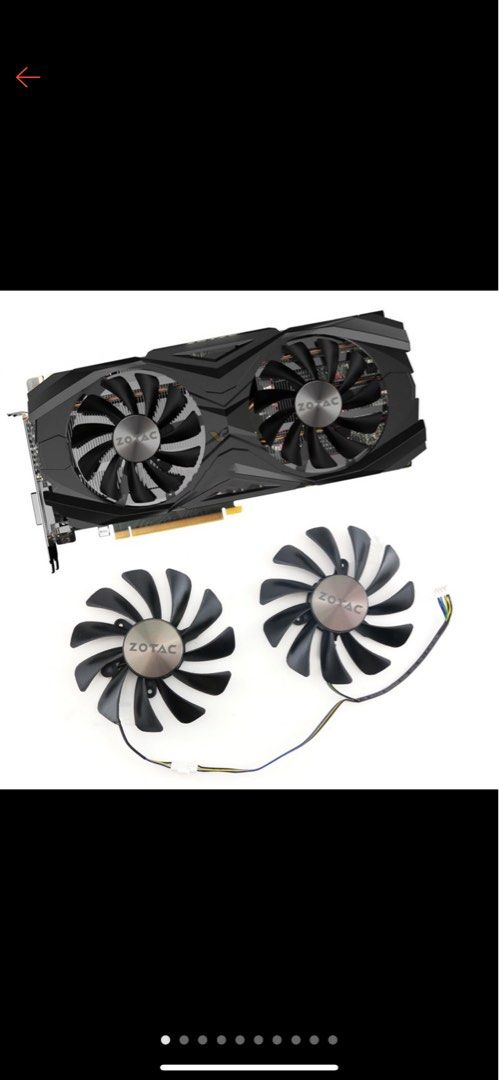 Zotac GTX 1080ti GPU Fan FAN ONLY twin fan model 3 screw