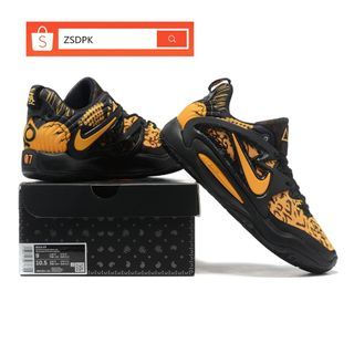 100% Original Nike Kevin Durant KD Orange Black Sports Basketball Shoes For  Men