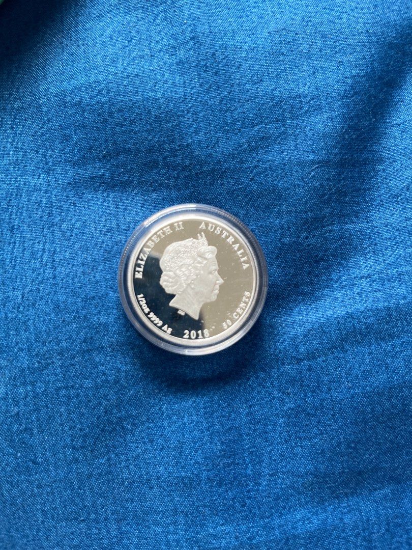 1/2 oz silver proof coin Australia Perth mint Baby (Category: Currency) located in Singapore. Submitted by Srija (Listing ID 1208328619, Image 2). Description: Great gift for newborns. Cute pelican delivering a baby. Gender neutral gift. Can add the coin holder as well.