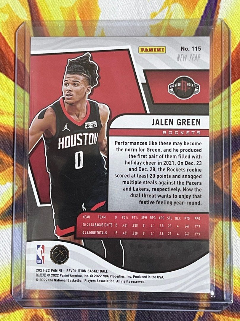 Jalen Green Houston Rockets Autographed Red 2022-2023 Icon