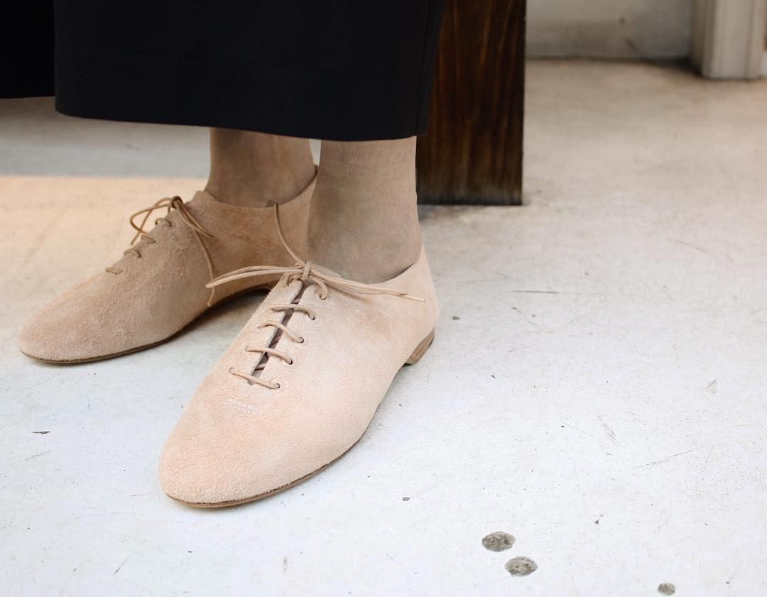 平常小姐┋2手┋日本【Hender Scheme】mip-13 皮革牛津鞋 本色 22.5-23 cm