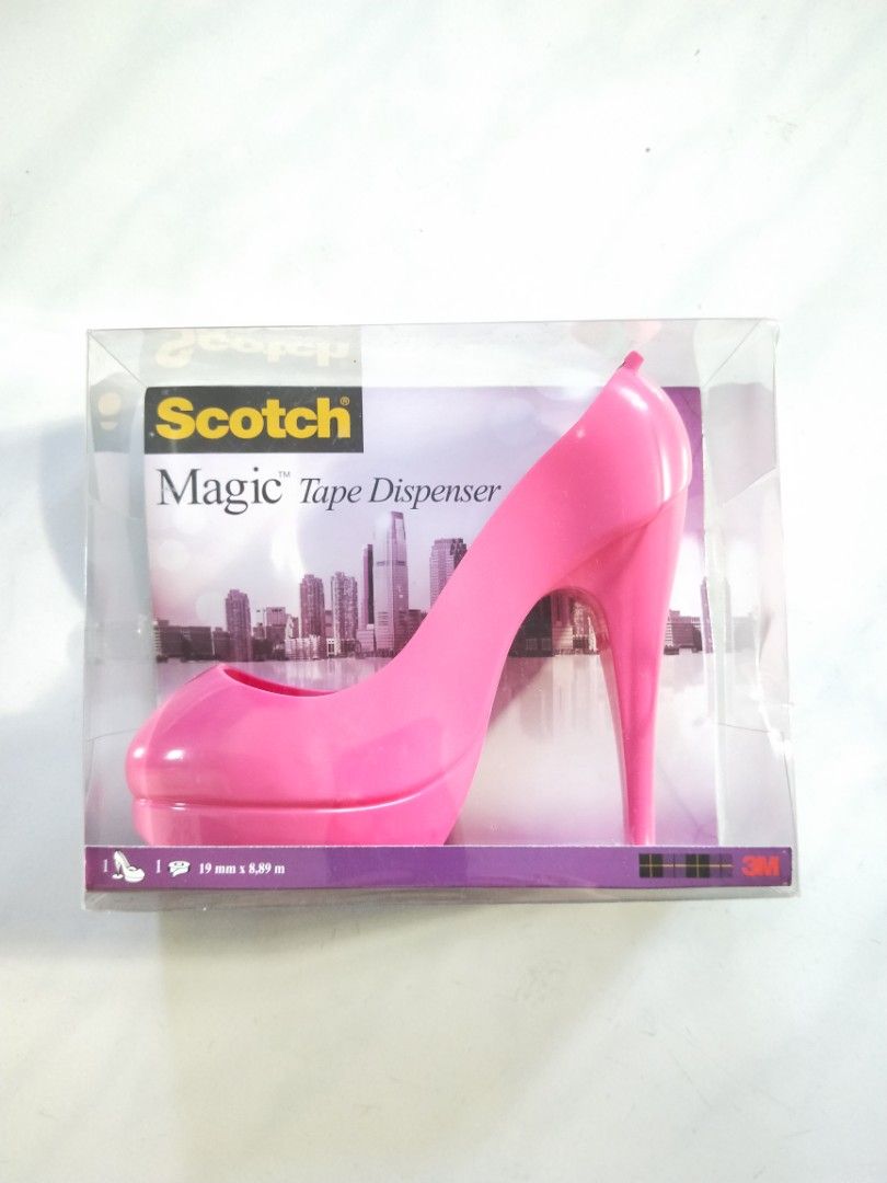 3M Scotch Magic Tape Dispenser (Pink heel), Hobbies & Toys, Stationery