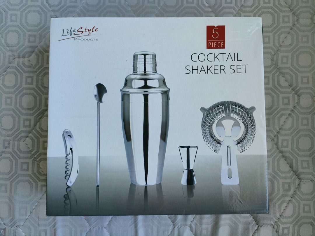 Lifestyle Production 5 pcs Cocktail Shaker Set, TV & Home Appliances