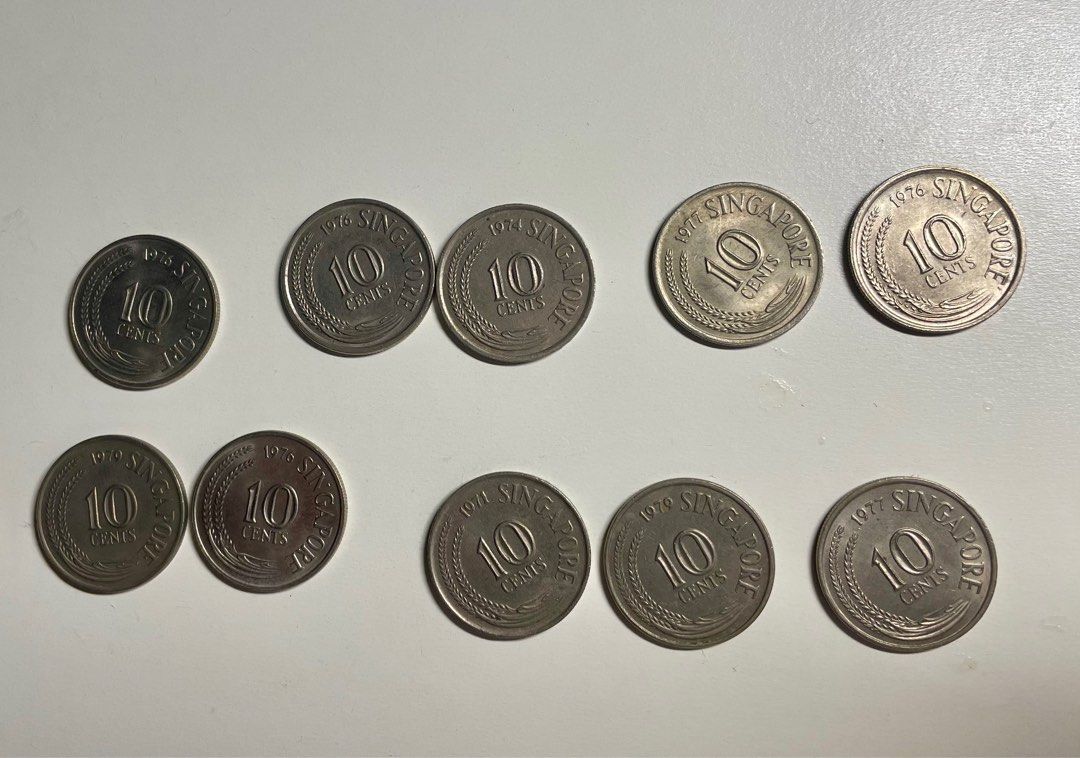 7 0年代新加坡硬幣10仙, 興趣及遊戲, 收藏品及紀念品, 錢幣- Carousell