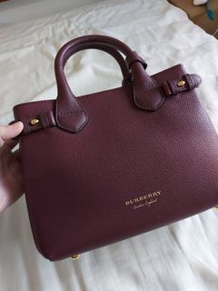 95新正品Burberry 酒紅Banner small