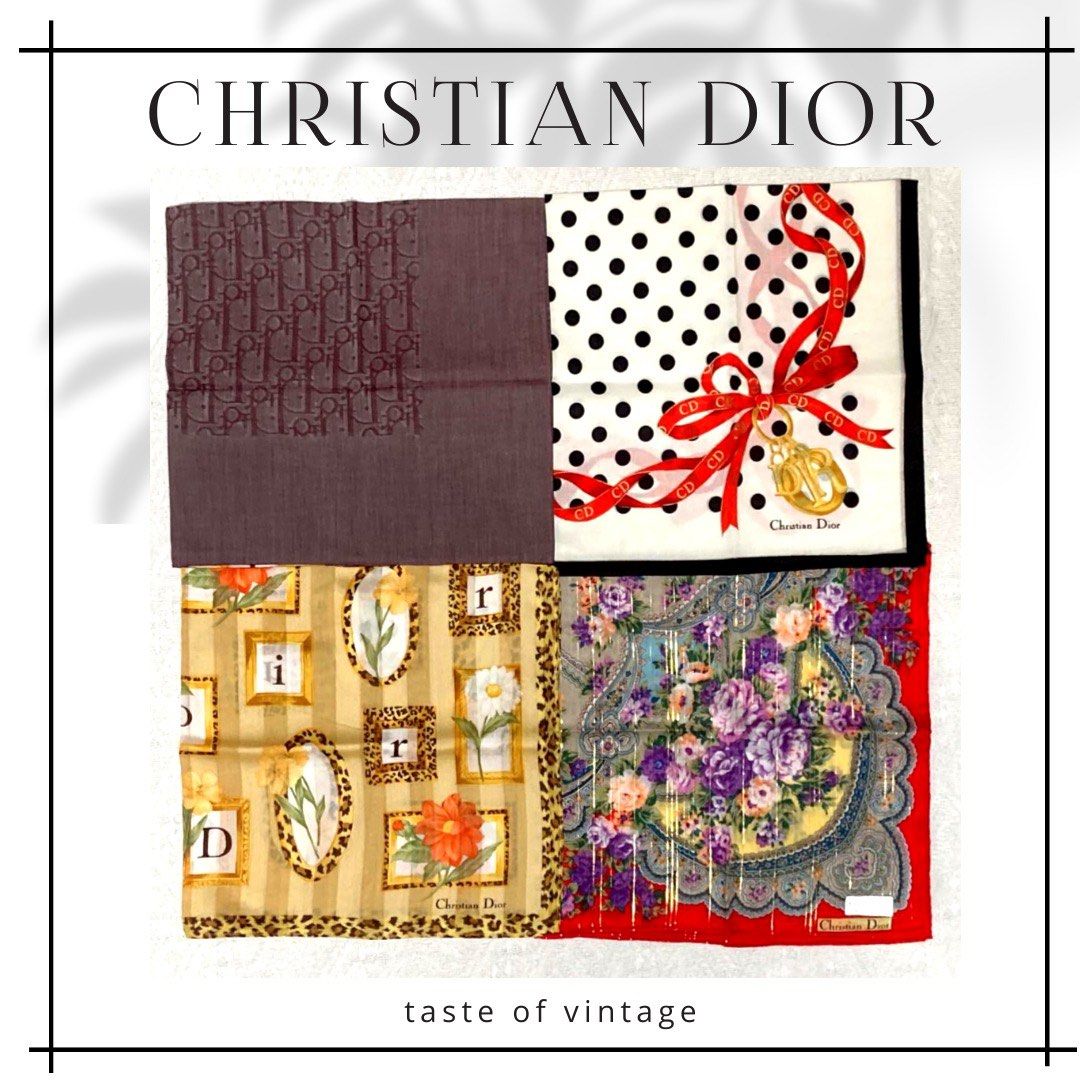 Christian Dior Vintage Scarves 絲巾方巾中古罕有美品SA Scarf 禮物