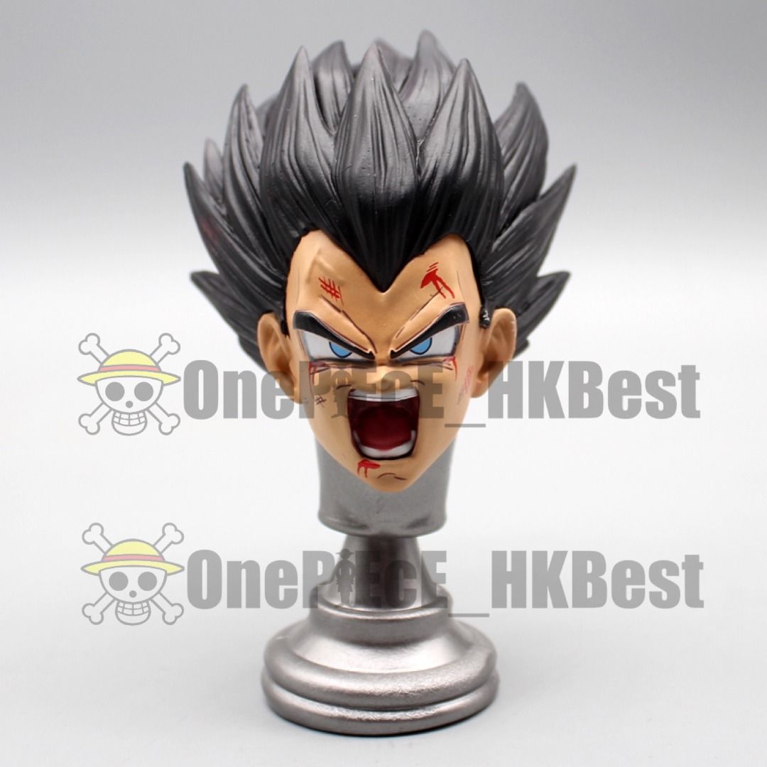 龍珠 Dragon Ball 比達 貝吉塔 超級撒亞人 自爆比達 (27cm) [共四頭雕 配有頭雕座], 興趣及遊戲, 玩具 & 遊戲類 ...