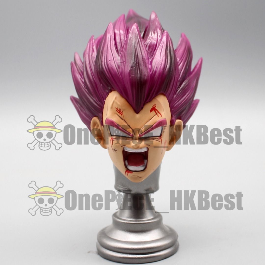 龍珠 Dragon Ball 比達 貝吉塔 超級撒亞人 自爆比達 (27cm) [共四頭雕 配有頭雕座], 興趣及遊戲, 玩具 & 遊戲類 ...