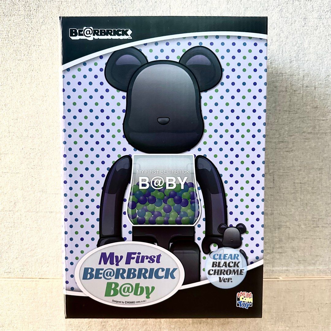 全新未開封my first baby black chrome ver medicom toy Be@rbrick