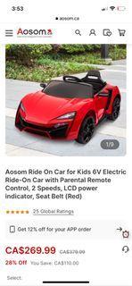 Aasom ride on car
