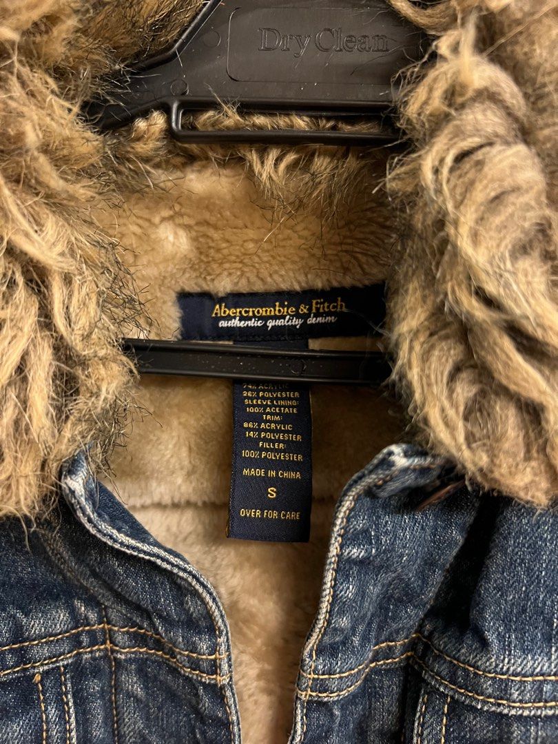 Abercrombie jean jacket with fur top