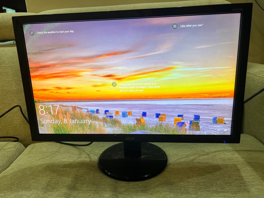 Acer K242HQL 24 inch LCD computer monitor screen, Computers & Tech