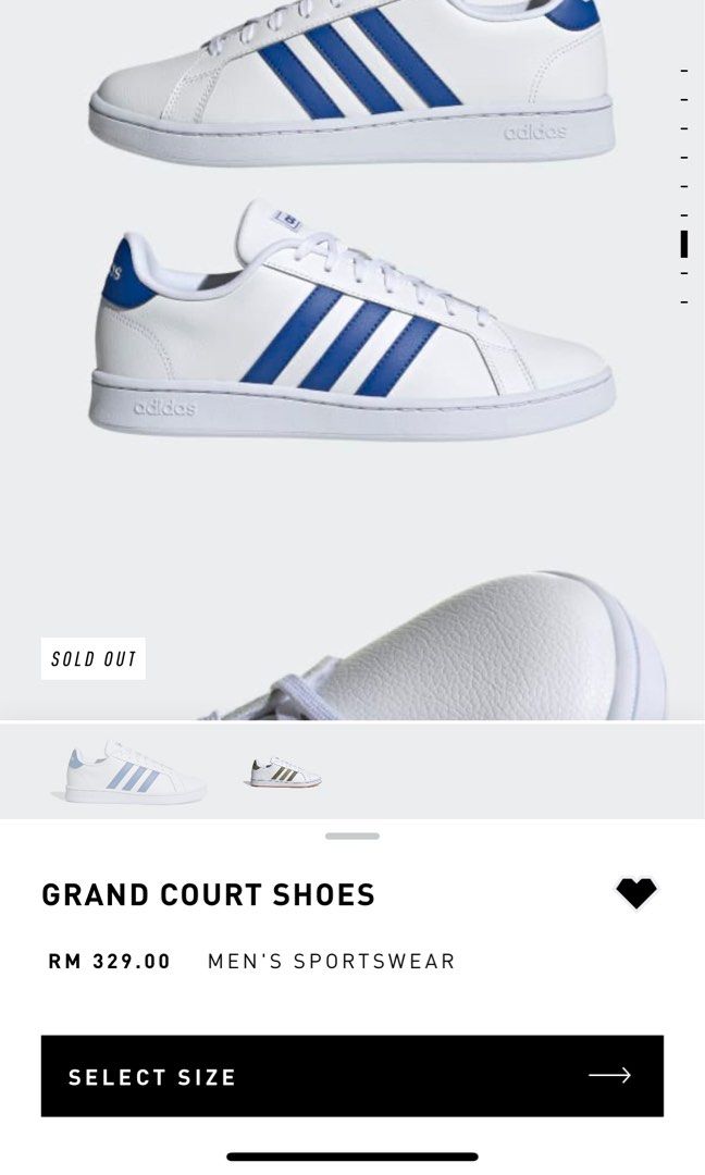 adidas grand court size