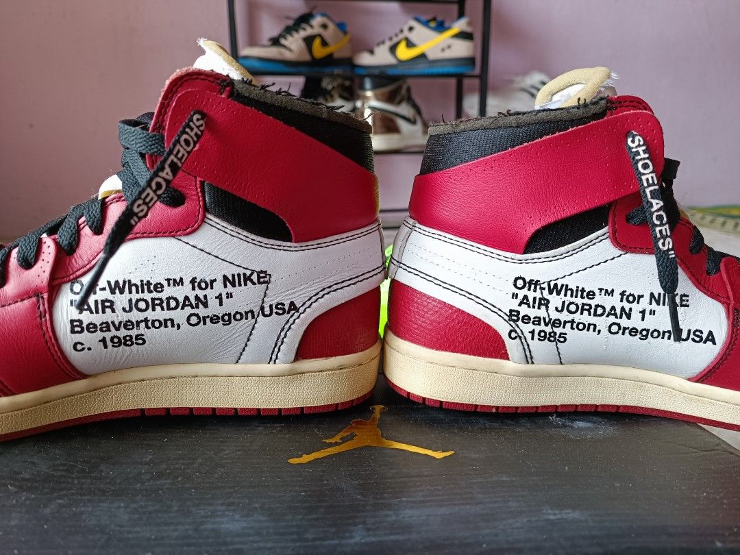 Air jordan 1 off white Chicago Men s Fashion Footwear Sneakers