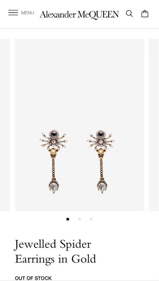 Alexander mcqueen spider earrings top