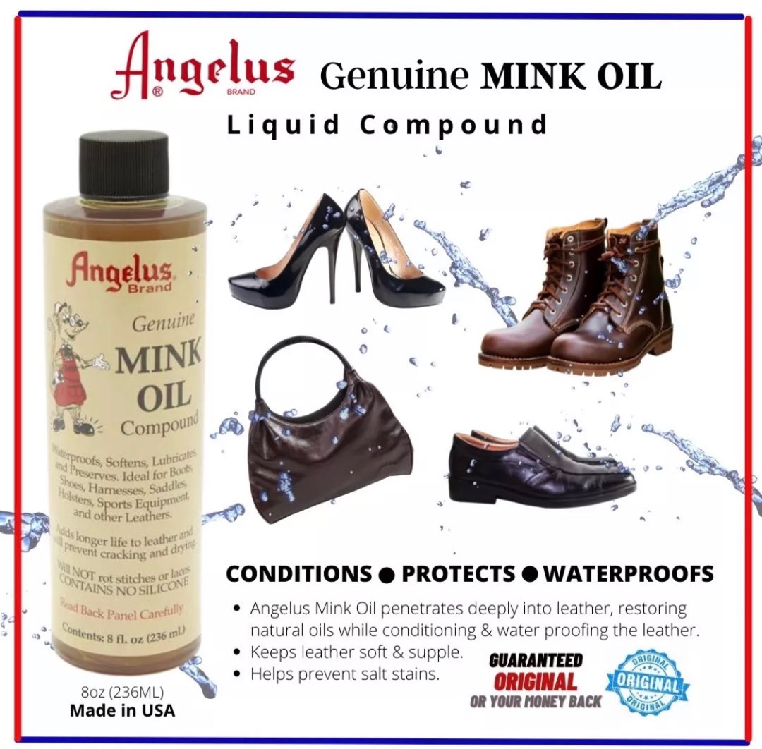 Angelus cleaning mink oil for leather conditioner cleaner waterproofer